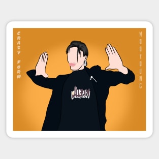 Wooyoung of Ateez From Crazy Form Sticker